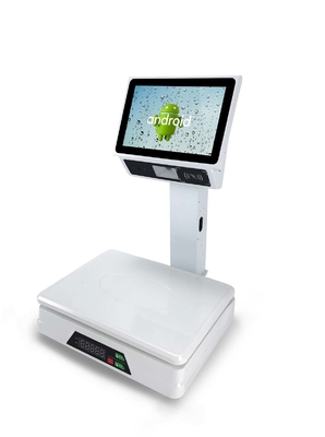 All in One Inch Both Touch Screen Scale Digital Weight Machine Weighing Scale With Built-In 58mm Receipt Printer