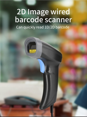USB Laser CMOS Barcode Scanner Wired Handheld Bar Code Scanner Reader Black