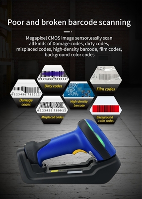 QR Code Reader 1D 2D Industrial 2.4GHz Wireless Barcode Scanner for Courier Logistics