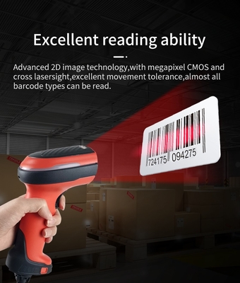 2D Wireless High Speed Barcode Scanner with LED Light USB Bluetooth and COMS Interface for Industrial Scanning in Stock