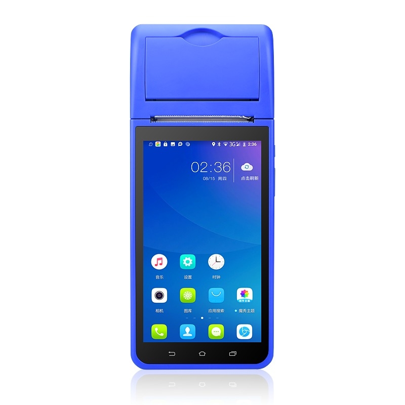 Factory High Speed Handheld Android 11 Touch Screen Pos Terminals with 58mm Thermal Printer 4G